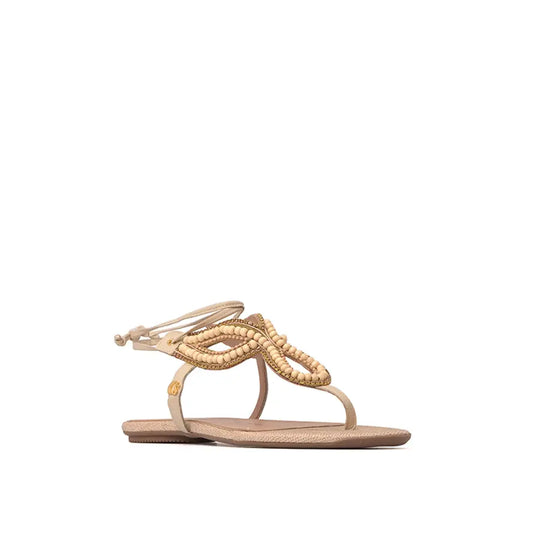 Sandalia Rasteira Madeleine Beige Mantequilla