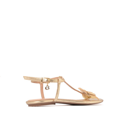 Sandalia Flat Golden Bloom