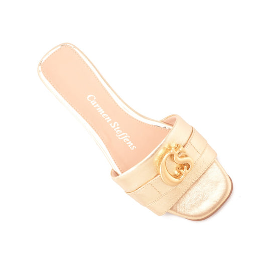 Sandalia Flat Madeleine Dorado