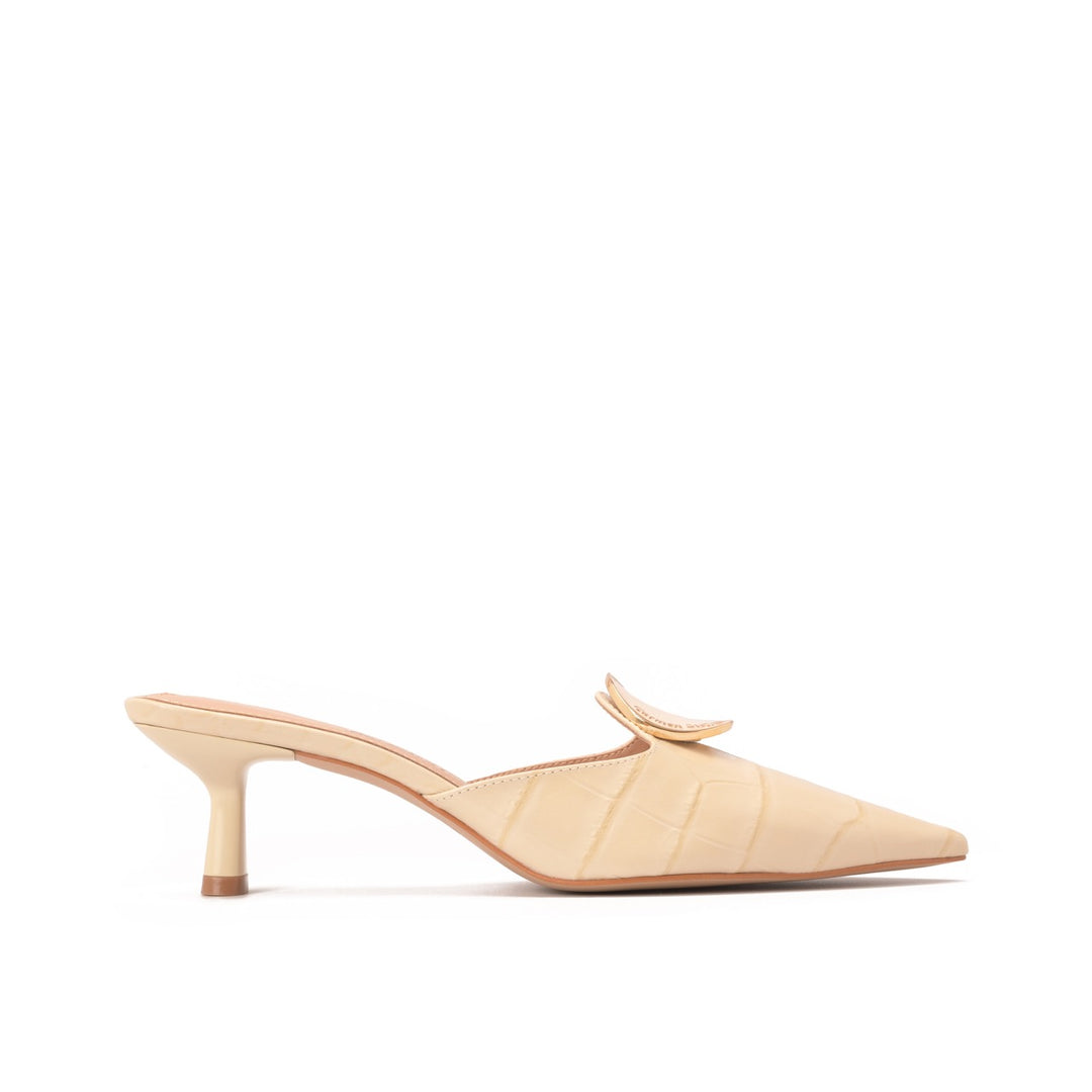 Mule Tuileries Beige Mantequilla