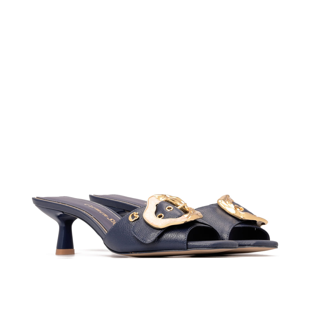 Sandalia Mule Azul Dives