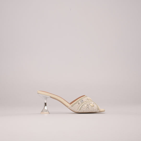 Sandalia Mule Blanco Roto