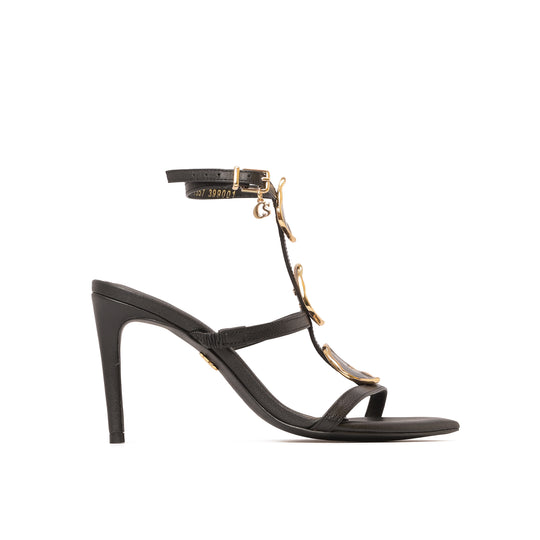 Sandalia Stiletto Noir Stones