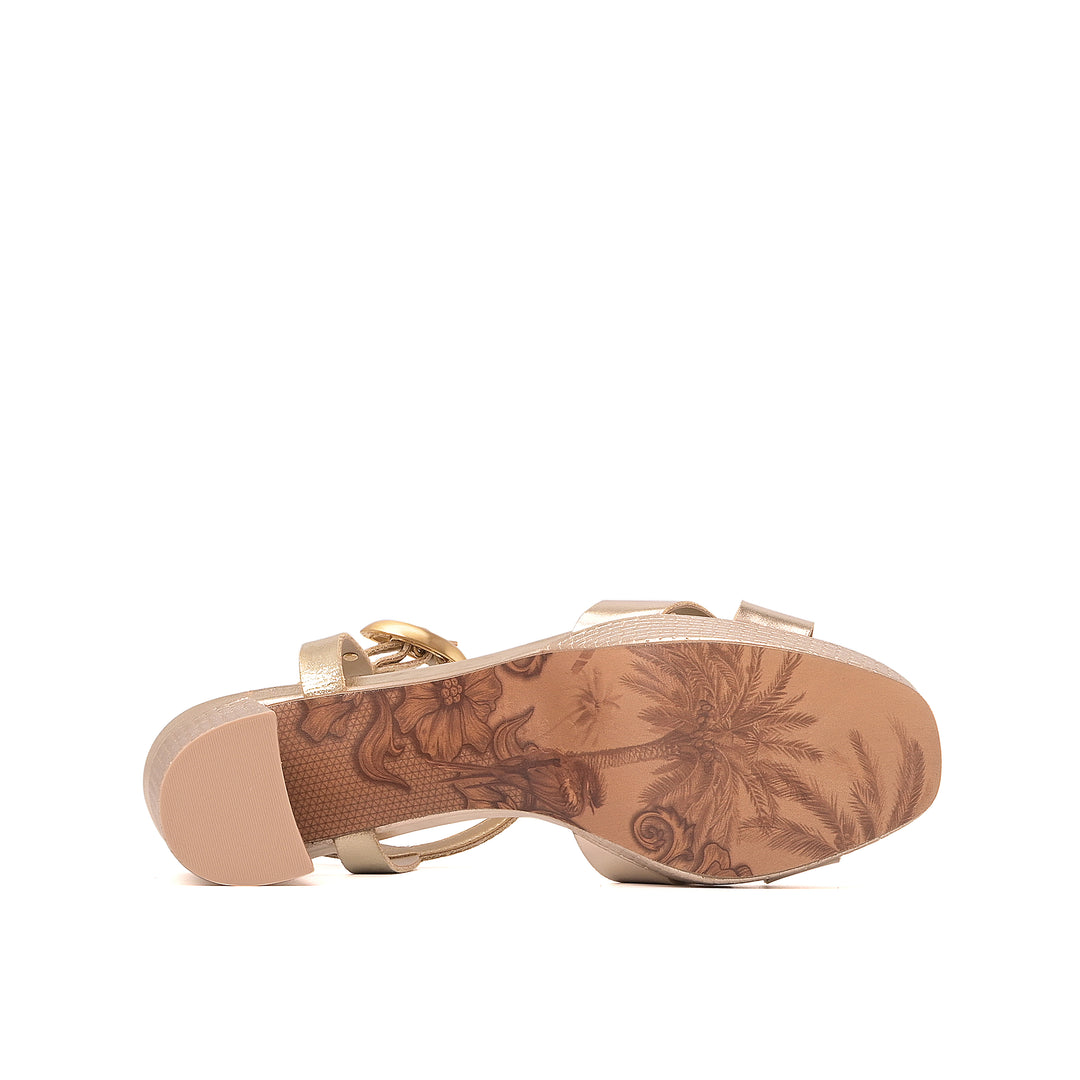 Sandalia Plataforma Gold Glam