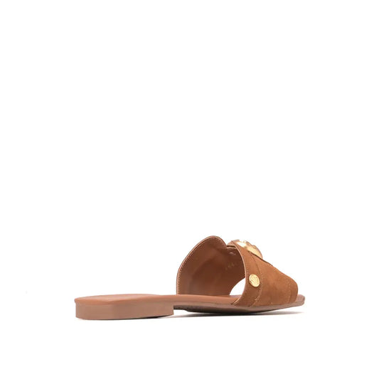 Slide Caramelo Suede Glow