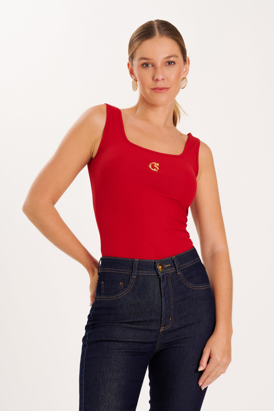 Blusa de Tirantes Rojo Moncher