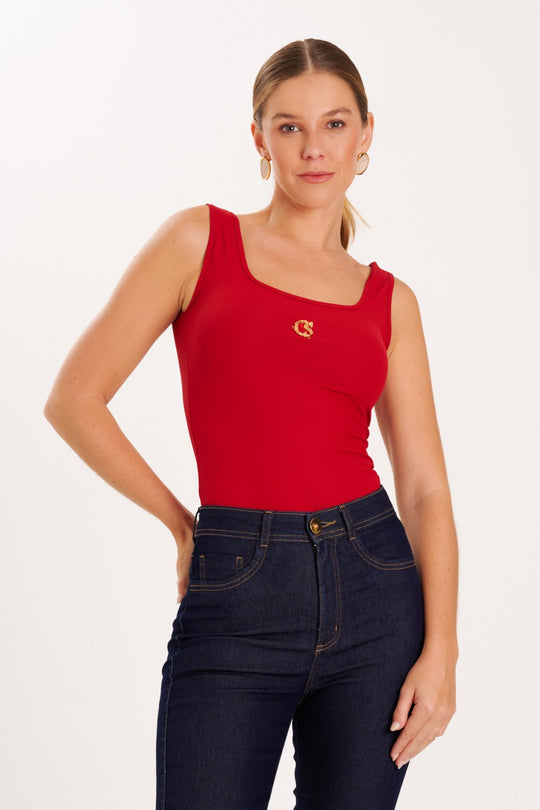 Blusa de Tirantes Rojo Moncher