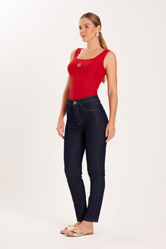 Blusa de Tirantes Rojo Moncher