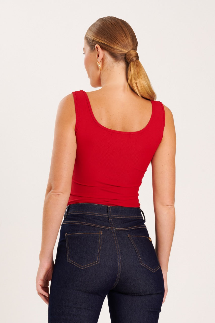 Blusa de Tirantes Rojo Moncher