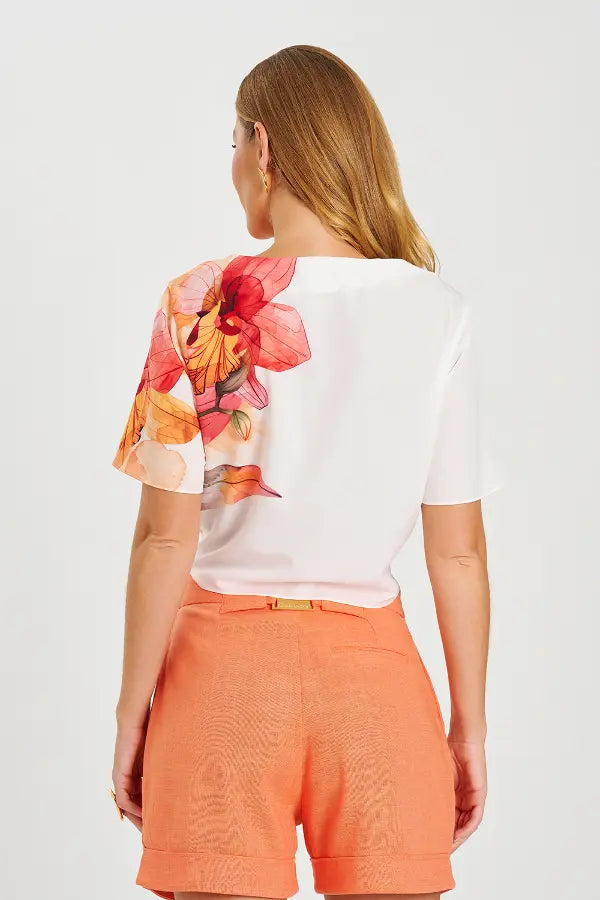 Blusa Fleur Fauve