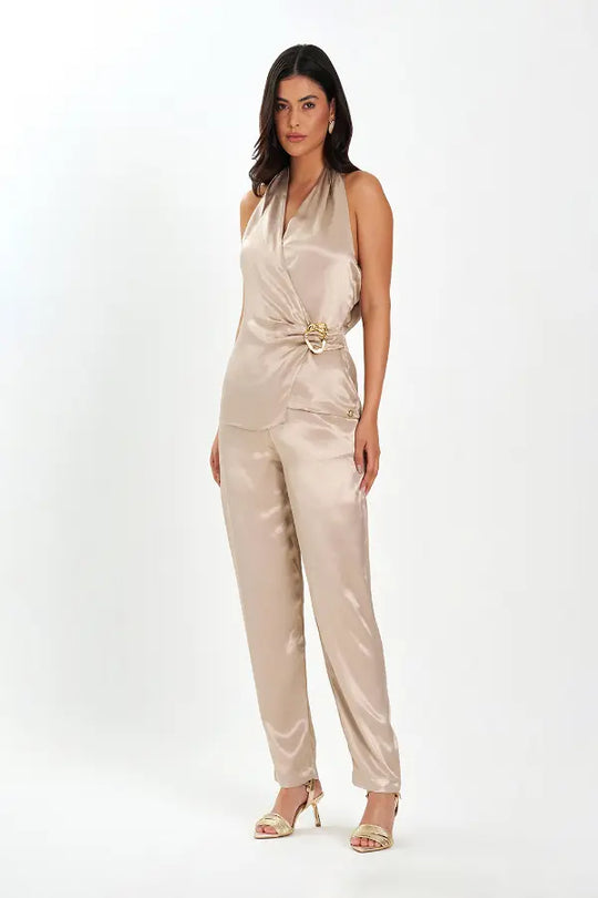 Blusa Satin Nude Allure