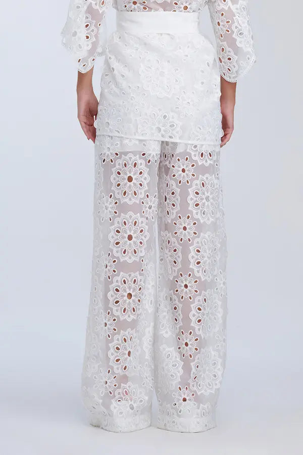 Pantalón Blanco Roto