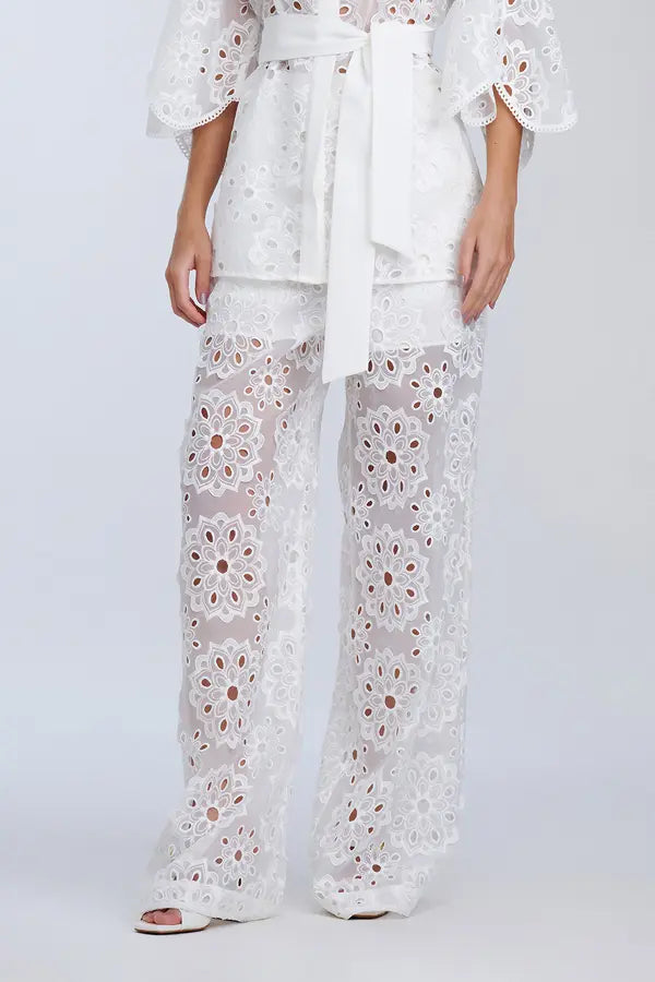 Pantalón Blanco Roto