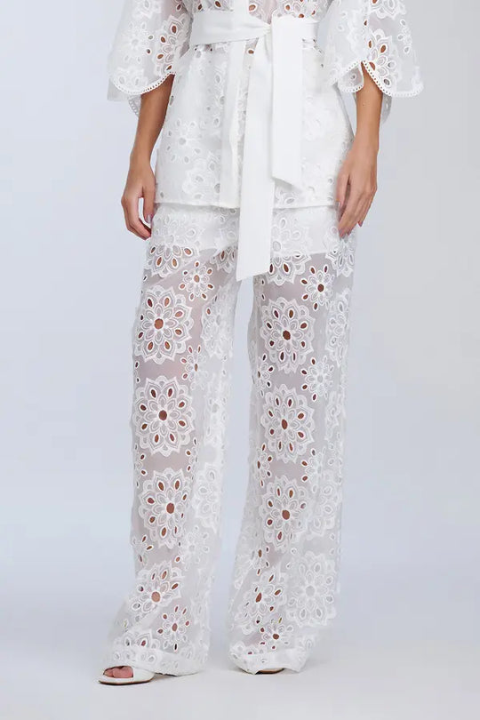 Pantalón Blanco Roto