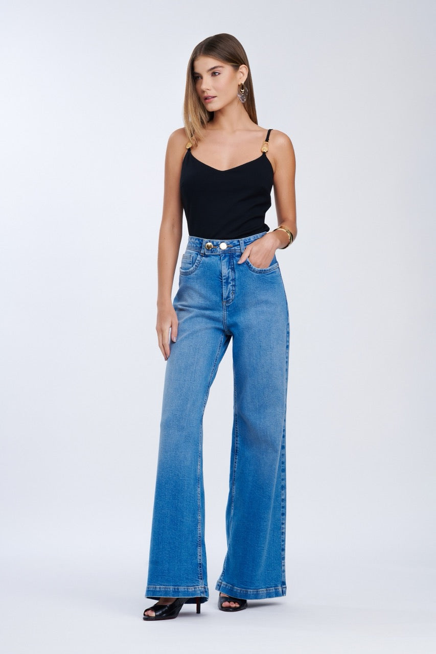 Jeans Wide Leg Azure