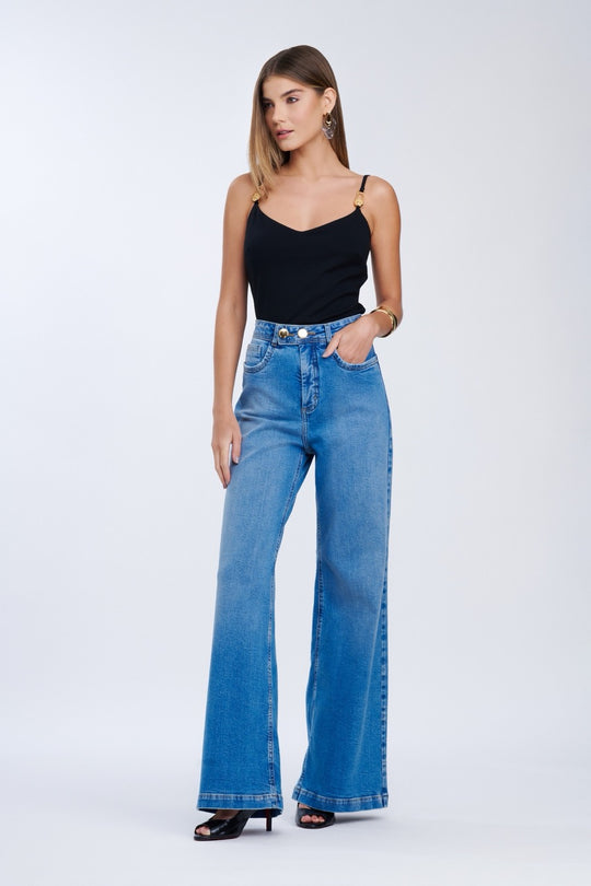 Jeans Wide Leg Azure