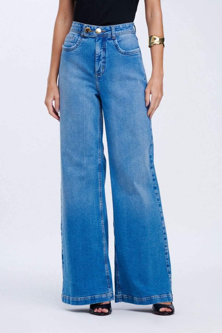 Jeans Wide Leg Azure