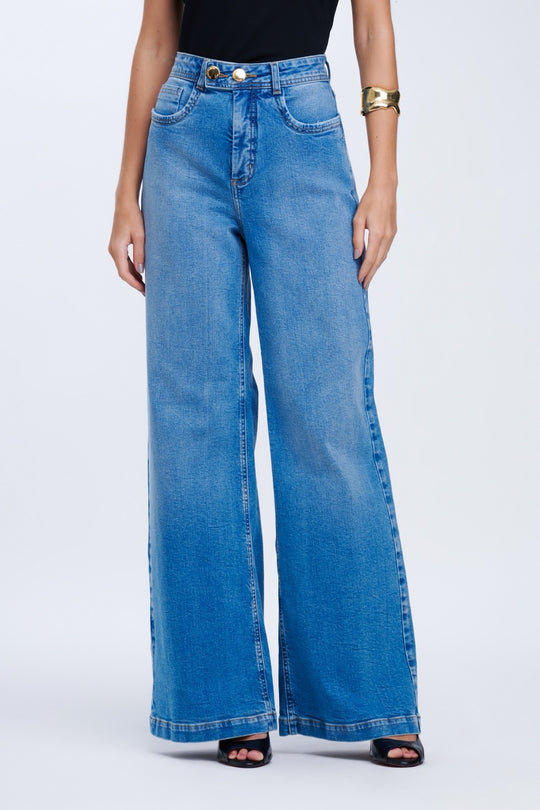 Jeans Wide Leg Azure