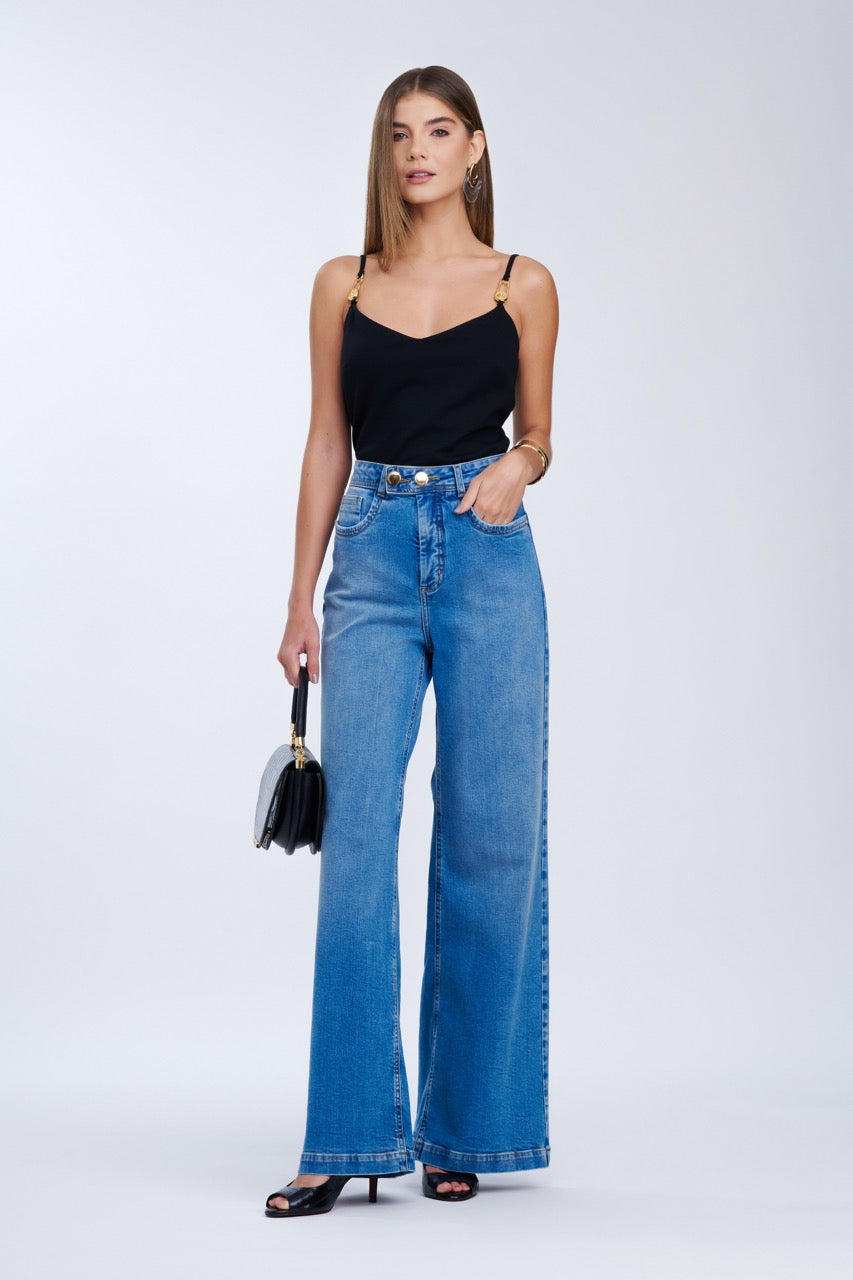 Jeans Wide Leg Azure