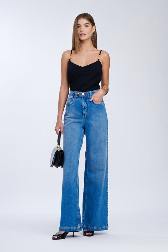 Jeans Wide Leg Azure