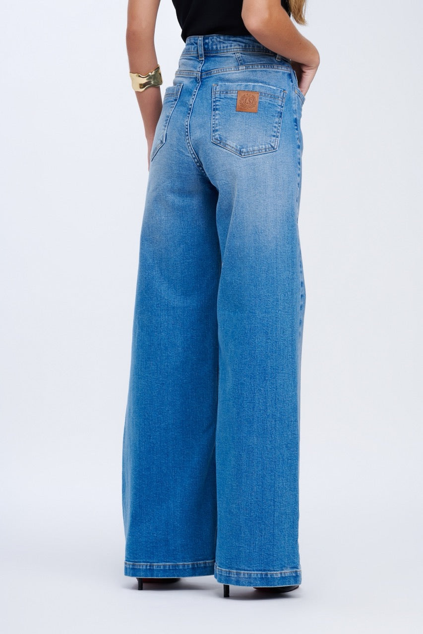 Jeans Wide Leg Azure