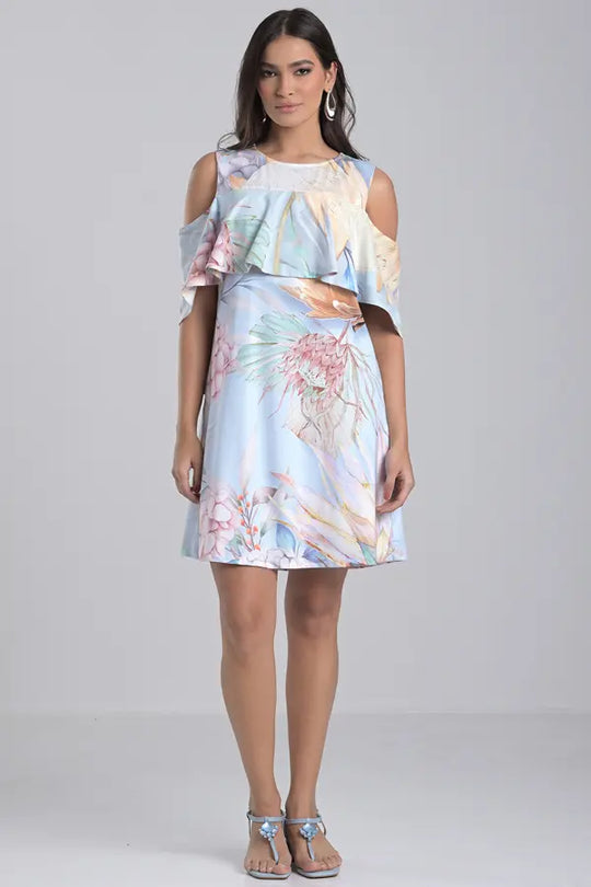 Vestido Azul Hortensia Vintage