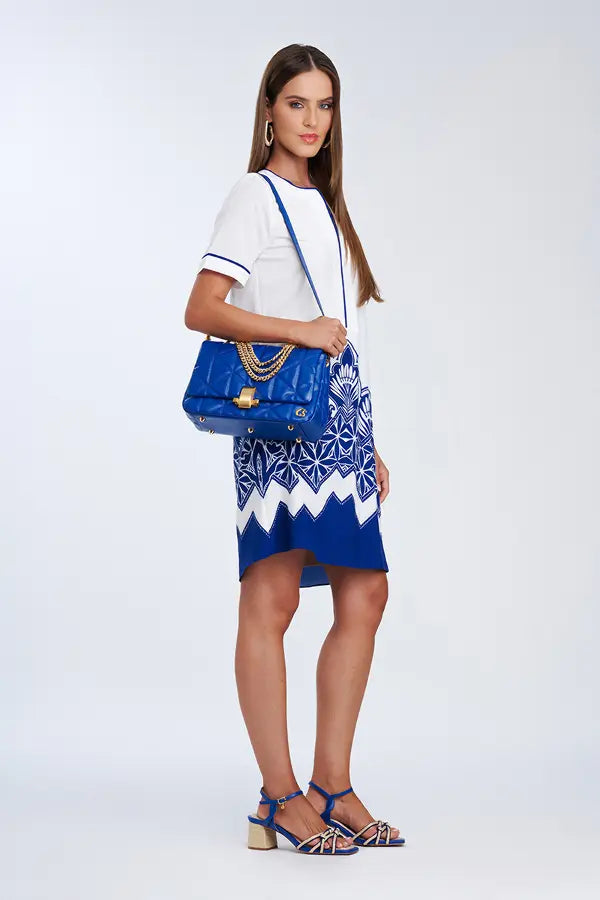 Vestido Bleu Damask
