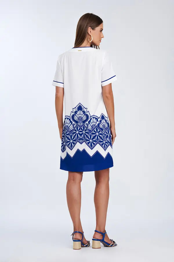 Vestido Bleu Damask
