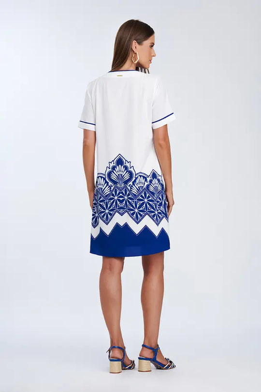 Vestido Bleu Damask