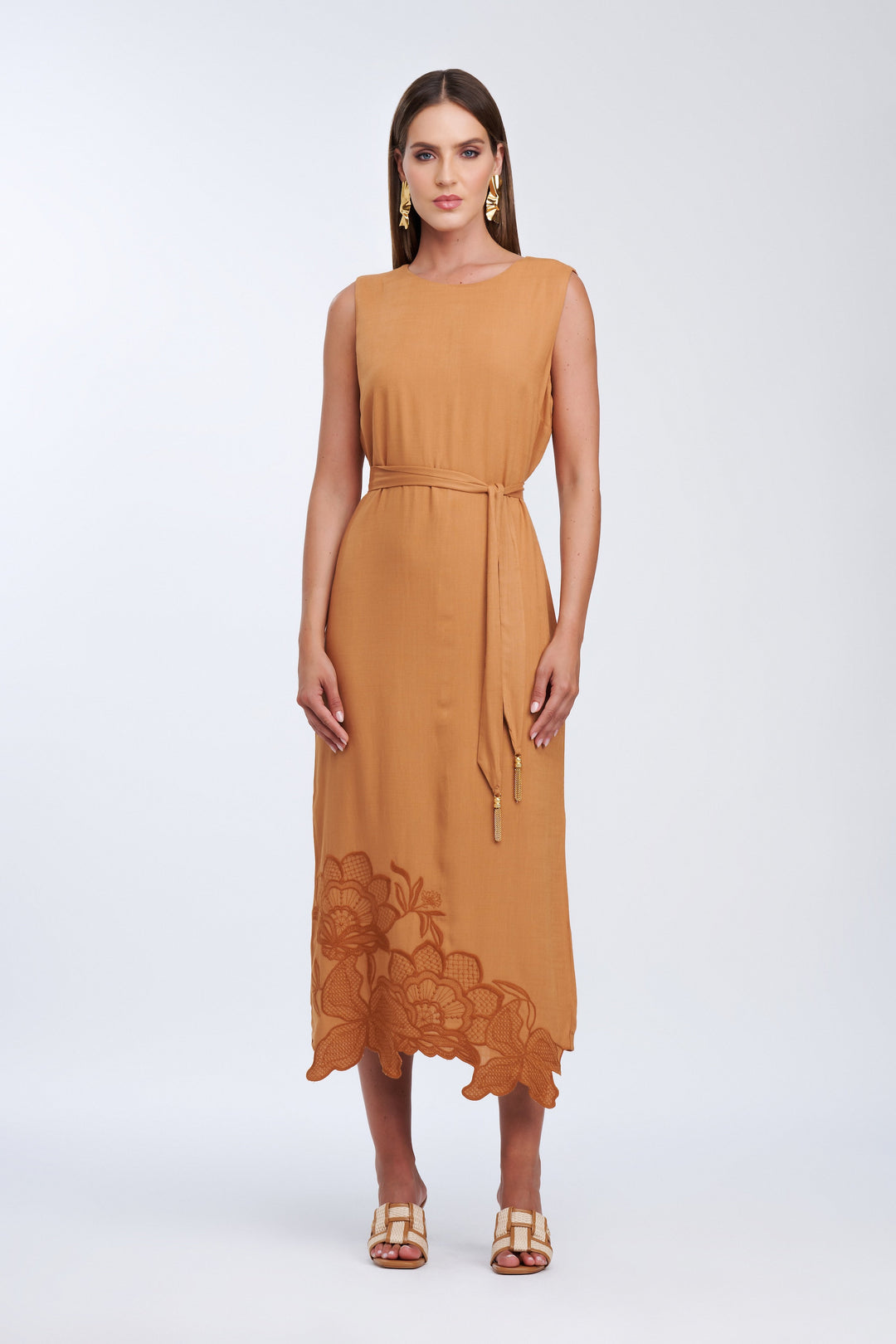 Vestido Marrón Mostaza