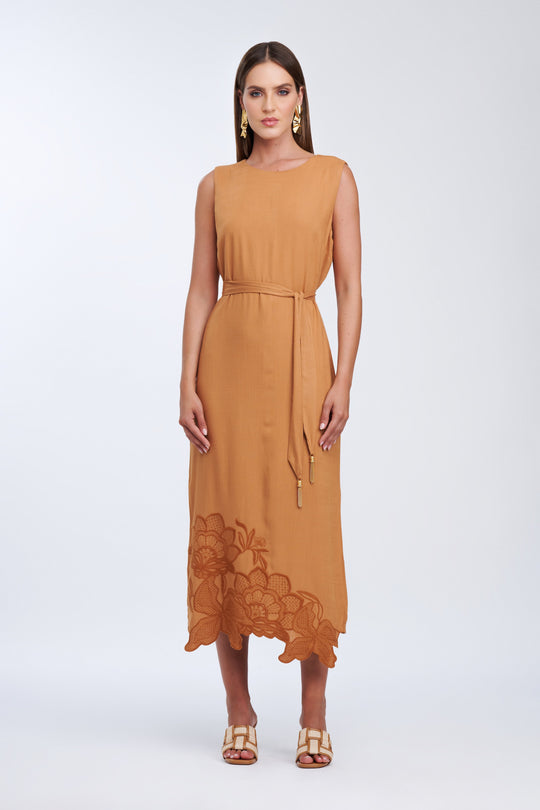 Vestido Marrón Mostaza