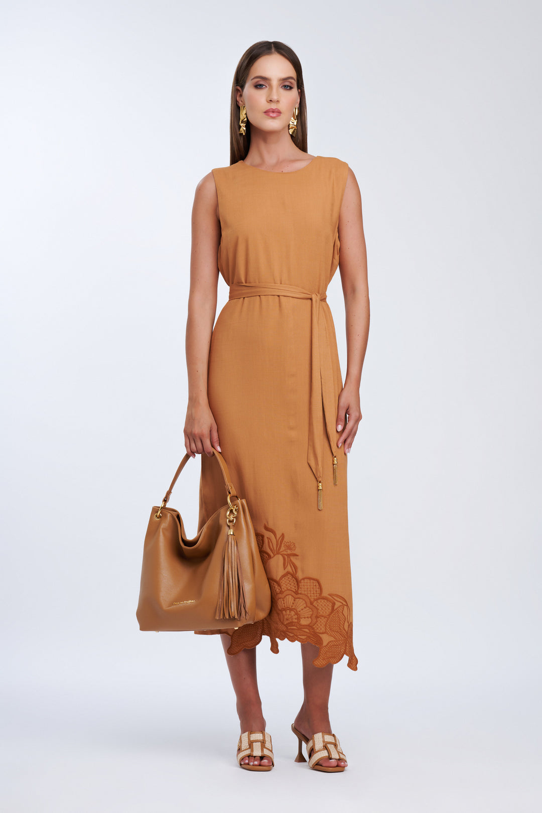 Vestido Marrón Mostaza