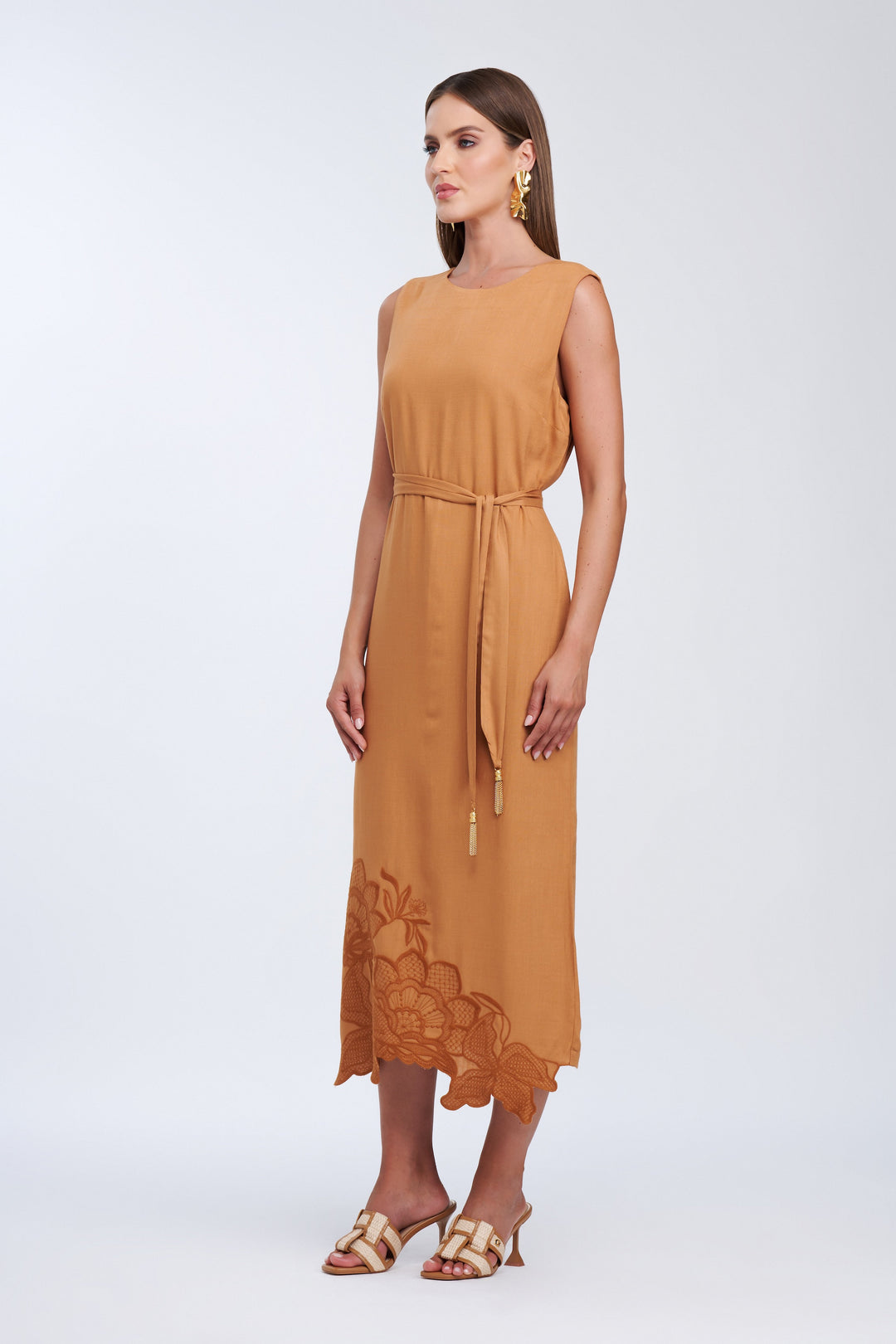 Vestido Marrón Mostaza