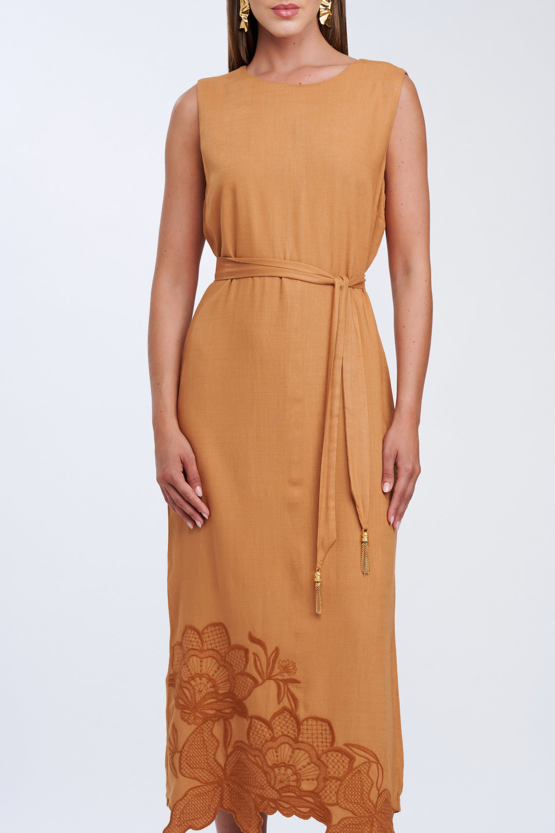 Vestido Marrón Mostaza