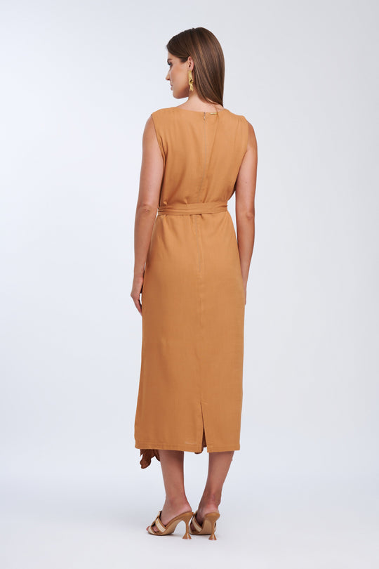 Vestido Marrón Mostaza