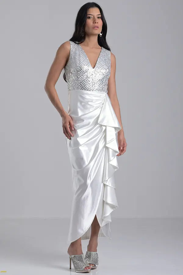 Vestido Blanco Roto