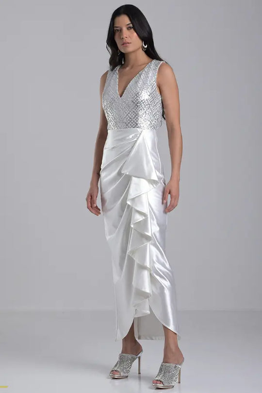Vestido Blanco Roto