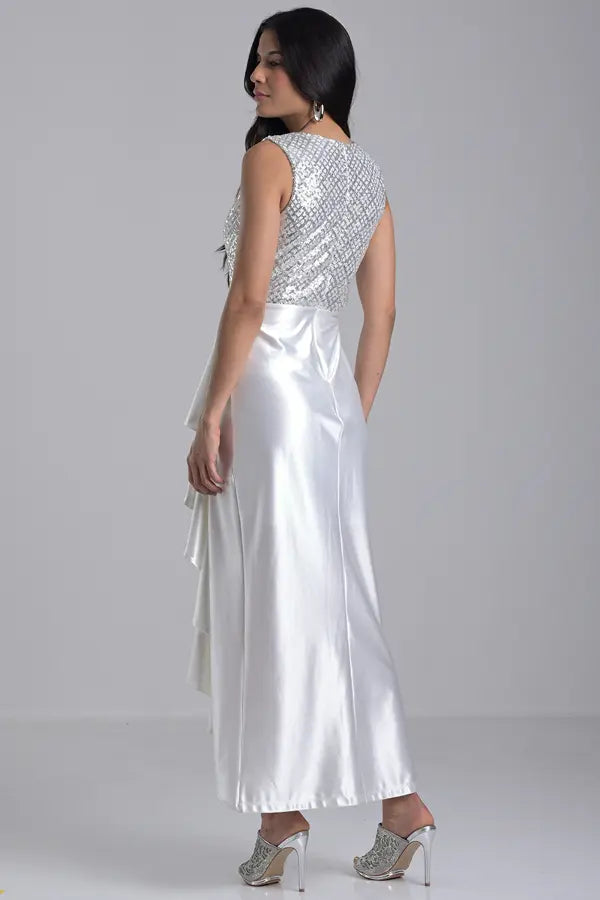 Vestido Blanco Roto