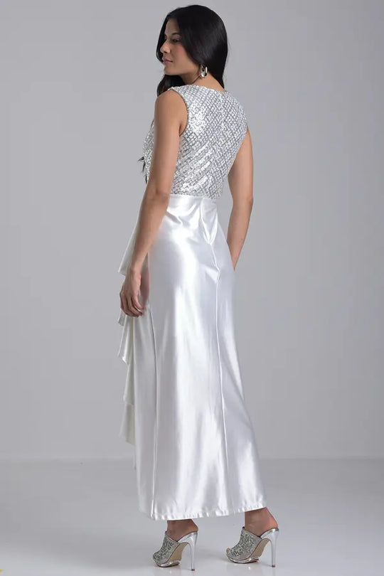 Vestido Blanco Roto