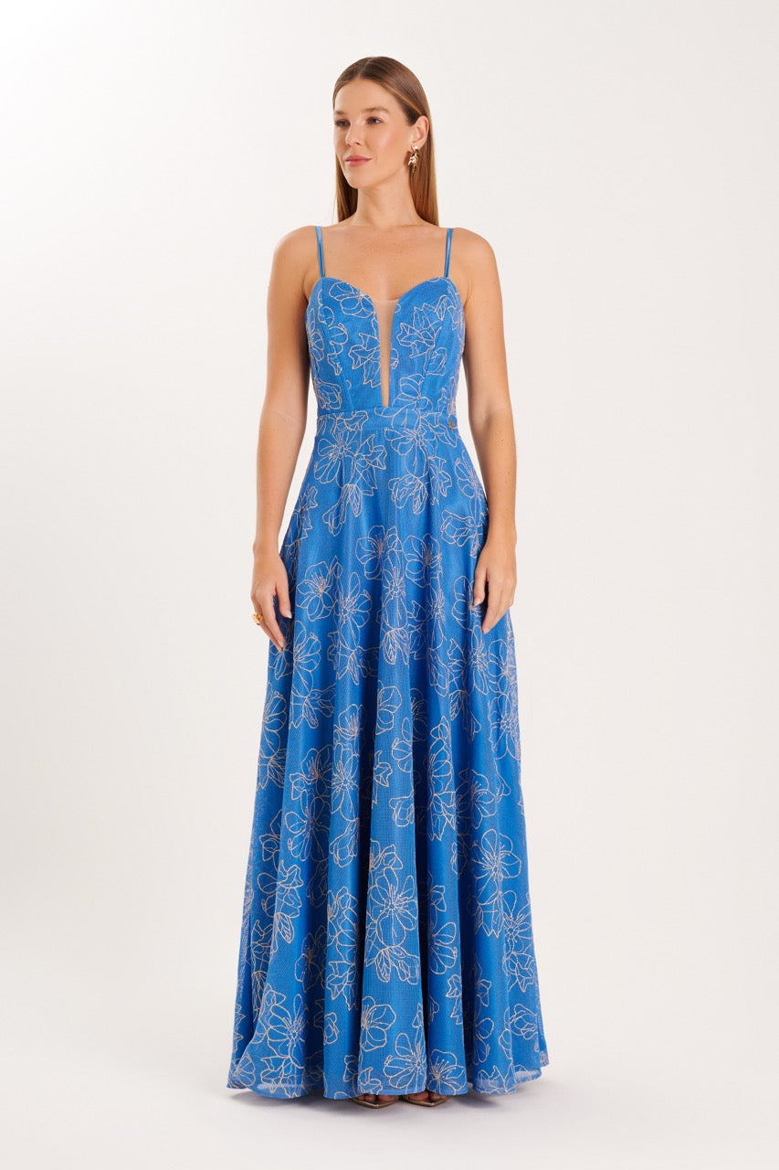 Vestido Azul Paradisiaque