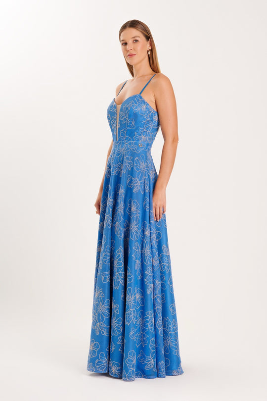 Vestido Azul Paradisiaque