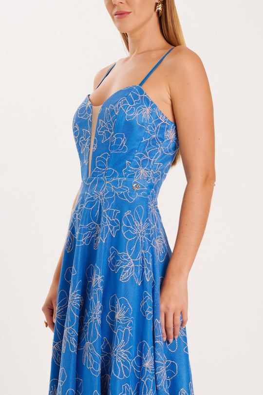 Vestido Azul Paradisiaque