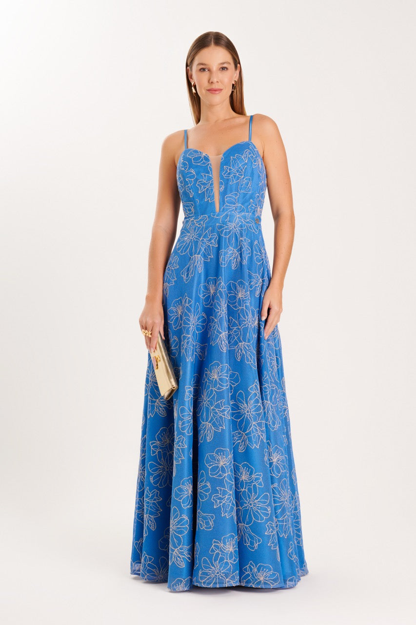 Vestido Azul Paradisiaque