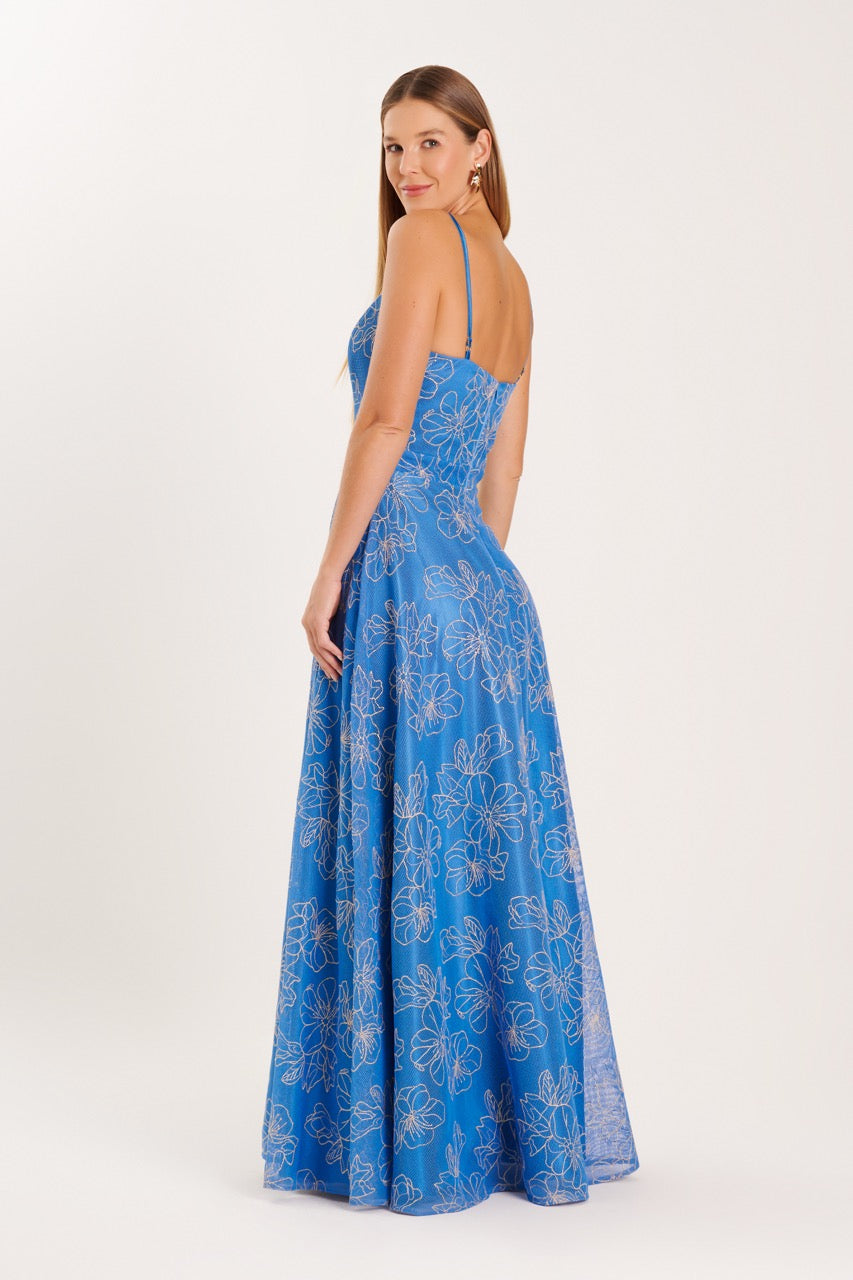 Vestido Azul Paradisiaque
