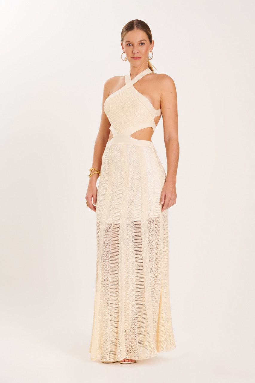 Vestido Blanco Roto Vanilla