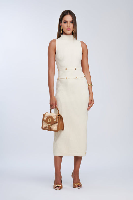 Vestido Beige Mantequilla