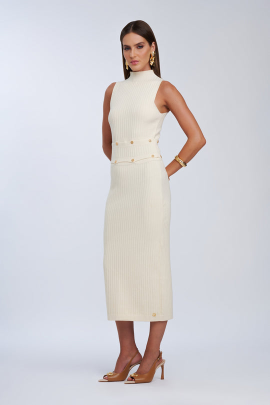Vestido Beige Mantequilla