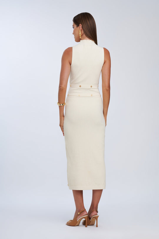 Vestido Beige Mantequilla