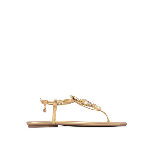 Sandalia Flat Dorado