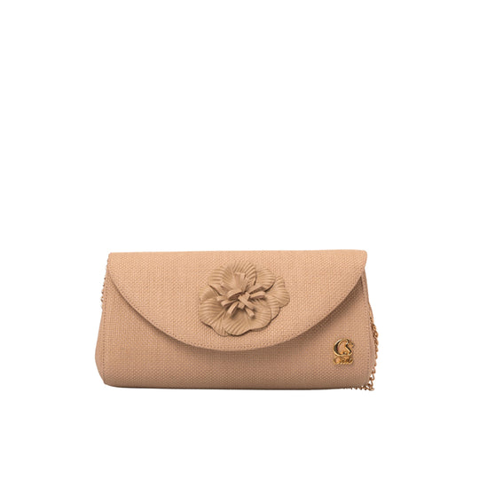 Bolsa CS Club Nude Amendoa/Dorado
